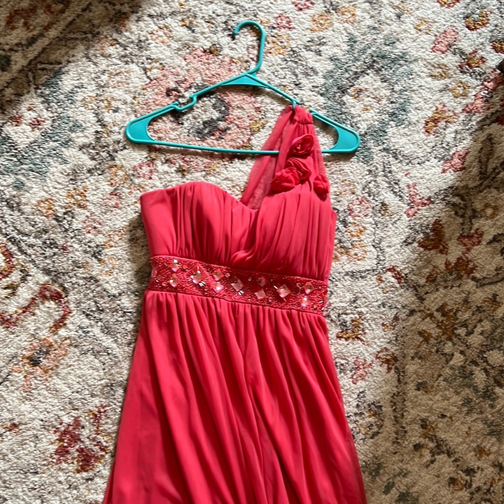 Sweetheart one shoulder formal dress